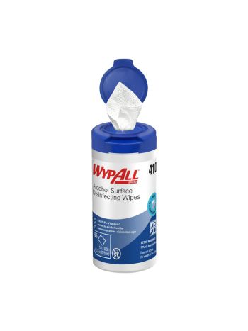 Wypall Alcohol Surface Disinfecting Wipes - Pre Saturated Antibacterial Wipes 12 Canisters x 65 Disinfectant Wipes (780 Total)  13.5cm X20.5cm