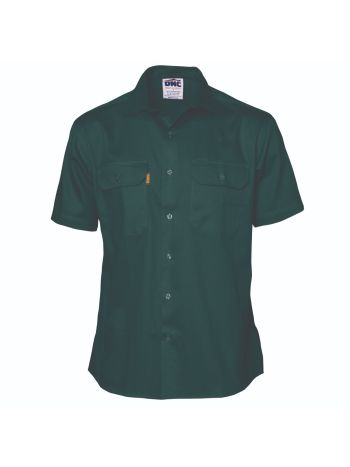 DNC Cotton Drill Work Shirt - Short Sleeve