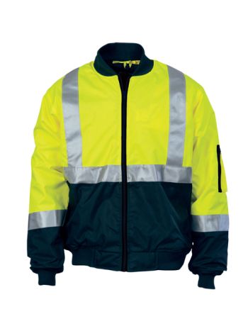 DNC HiVis 2 Tone Bomber Jacket with CSR Reflective Tape