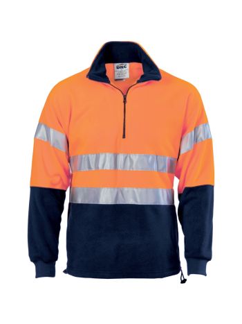 DNC HiVis Two Tone One Half Zip Polar Fleece with CSR R-Tape