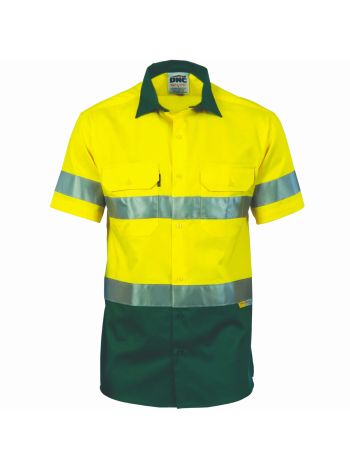 DNC HiVis Cool-Breeze Cotton Shirt with 3M 8906 R-Tape - Short sleeve