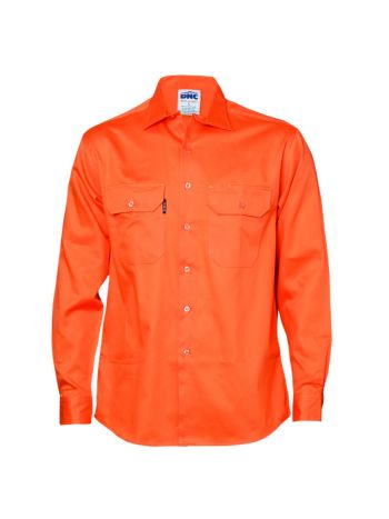 DNC Cotton Drill Work Shirt - Long Sleeve