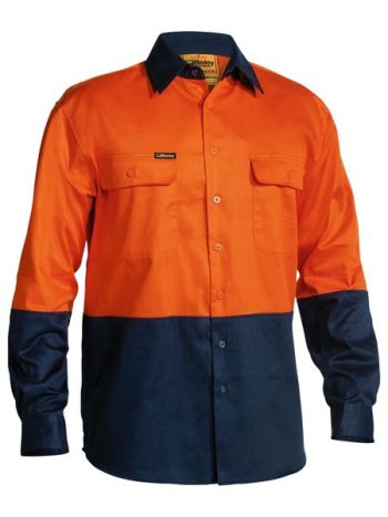 Hi-Vis Long Sleeve Drill Shirt 