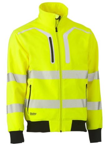 Bisley Taped Hi-Vis Soft Shell Bomber Jacket 