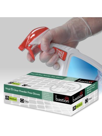 VINYL GLOVES - POWDER FREE - CLEAR