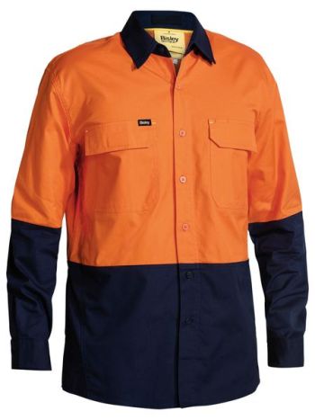 Bisley X Airflow HiVis Ripstop Long Sleeve Shirt