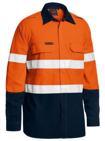 Bisley Tencate Tecasafe Plus 480 Taped Hi Vis Lightweight Fr Vented Shirt