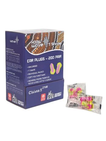 Wave T Shape Earplugs (SLC80 27dB) 200box