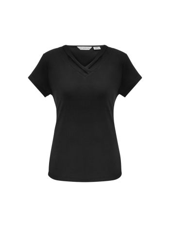Biz Collection Womens Lana Short Sleeve Top