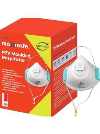 P2 Moulded Respirator with Valve, box 10