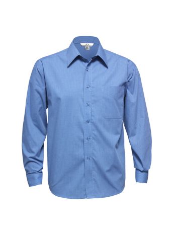 Biz Collection Mens Micro Check Long Sleeve Shirtt