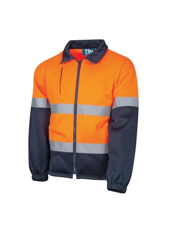 Tru Workwear Full Zip Water Repellent Fleece Jacket With Reflective Tape