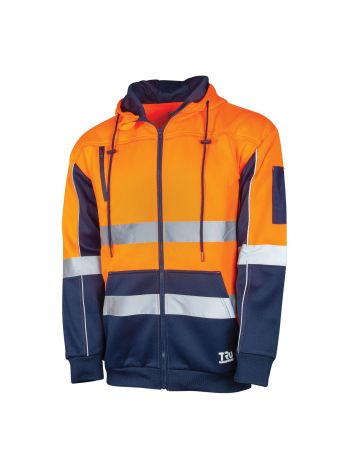 Tru Workwear Two-Tone Fleece Hoodie With Reflective Tape