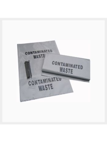 Contaminated Waste Bags & Ties 10/Pack  560 x 700mm 150um