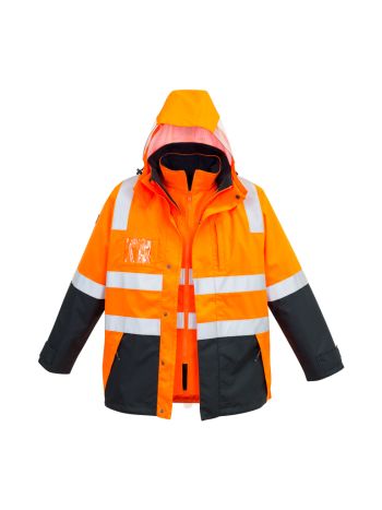 Syzmik Mens Hi Vis 4 In 1 Waterproof Jacket